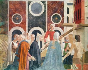 La verifica della Vera Croce, completata nel 1464 (dettaglio) da Piero della Francesca